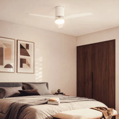 Afbeelding van Plafondventilator met verlichting Stil DC houten bladen Leros