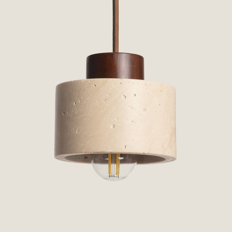 Afbeelding van Hanglamp Enzo van Travertijn en Hout