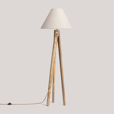 Lampada da Terra Legno Kumar ILUZZIA