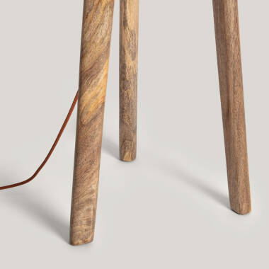 Bild von Stehlampe aus Holz Kumar ILUZZIA
