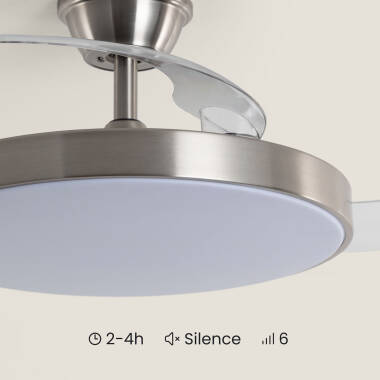 Bild von Deckenventilator mit Licht Lautlos DC einziehbare Flügel Tori
