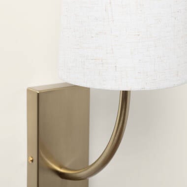 Afbeelding van Wandlamp Metaal en Linnen met leeslamp Suite