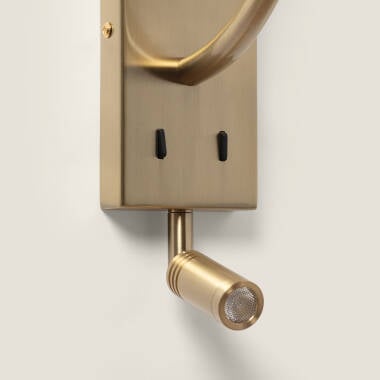 Afbeelding van Wandlamp Metaal en Linnen met leeslamp Suite