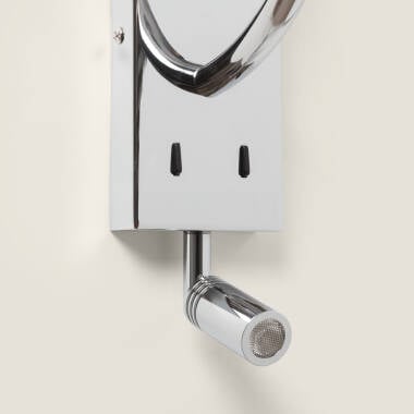 Afbeelding van Wandlamp Metaal en Linnen met leeslamp Suite