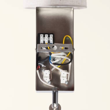 Afbeelding van Wandlamp Metaal en Linnen met leeslamp Suite