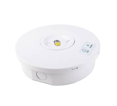 Noodverlichting LED 2W Rond Opbouw voor open ruimtes en gangen 3 uur autonomie