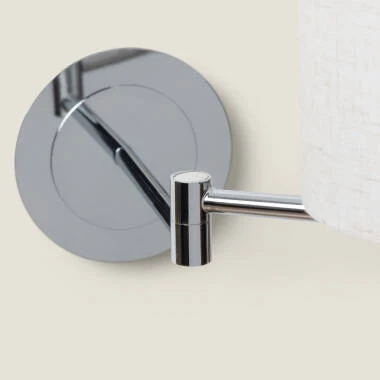 Image of Basilea Metal & Linnen Wall Lamp with Adjustable Arm