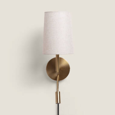 Image of Anji Metal & Linnen Wall Lamp with Reading Light