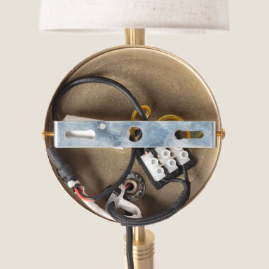 Image of Anji Metal & Linnen Wall Lamp with Reading Light