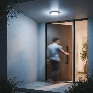 Bild von LED-Deckenleuchte 18W Rund Ø290 mm No Flicker mit Bewegungssensor PIR und Dämmerungssensor