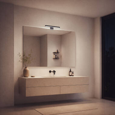 Immagine di Applique per Specchio del Bagno Carl 5W Nero 