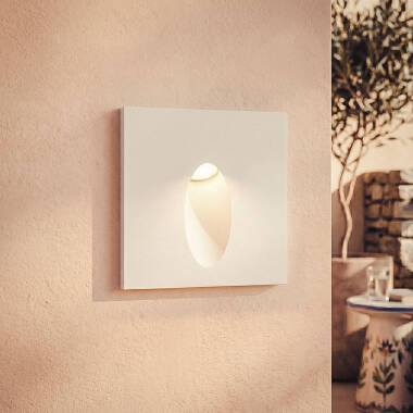 Wandlamp Outdoor LED 3W Aluminium  Inbouw Vierkant  Adam