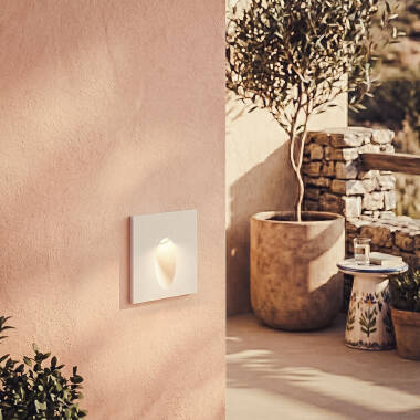 Image de Balise Murale Extérieure LED 3W Encastrable Aluminium Carrée Adam