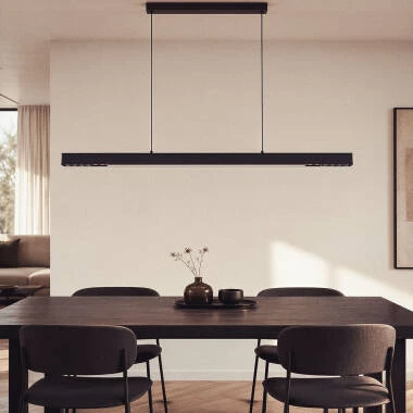 Lampada a Sospensione Lineare LED 42W Alluminio CCT Doppia Luce Funky Chic
