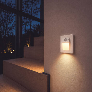Bild von LED Wandeinbauleuchte mit PIR-Sensor und Dämmerungssensor Olite