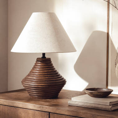 Lampada da Tavolo Legno Akriti ILUZZIA