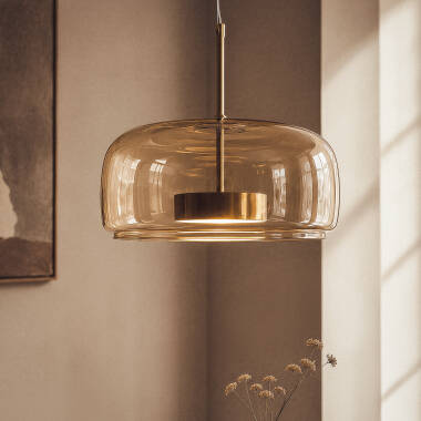 Hanglamp LED 7W Metaal en Glas Aba