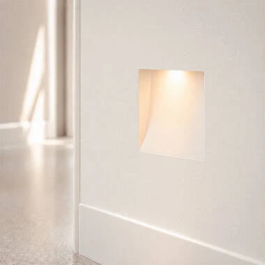 Applique Murale Intégration Plâtre/Placo pour Ampoule LED GU10 PAR11 Coupe 103x148 mm