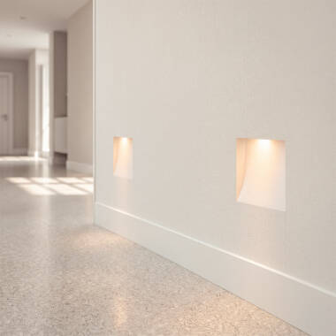 Image of Plaster-In Integrated Wall Light for GU10 PAR11 Bulb 103x148mm Cut Out