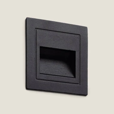 Balise Murale Extérieure LED 3W Encastrable Aluminium Carrée Olite