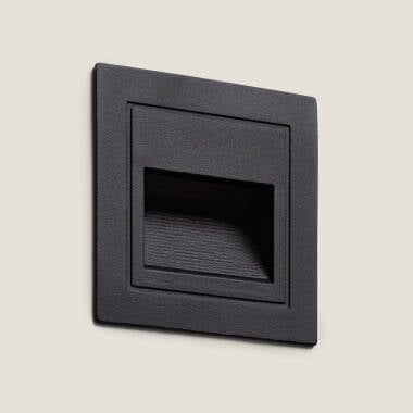 Olite 3W Square Outdoor Aluminium Recessed LED Wall Light