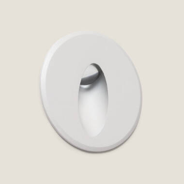LED Wandeinbauleuchte 3W Rund Aluminium Oval Adam