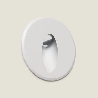 Wandlamp Outdoor  LED 3W  Aluminium Inbouw Rond  Oval Adam