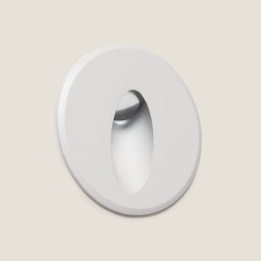 Venkovní Nástěnné Vestavné Orientační LED Svítidlo z Hliníku 3W Kruhové Oval Adam