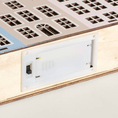 Image de Maisons de Noël LED en Bois Lisse