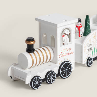 Image de Train de Noël LED en Bois 35 cm