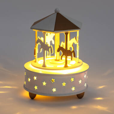 Bild von LED Weihnachtskarussell aus Holz Céleste