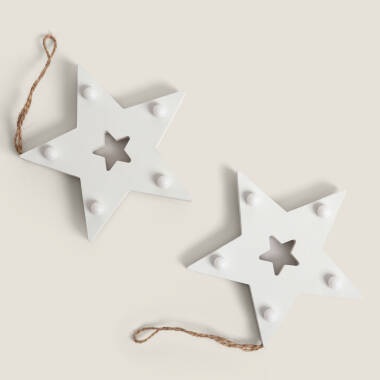 Image de Étoile Noël Décorative LED en Bois Sira