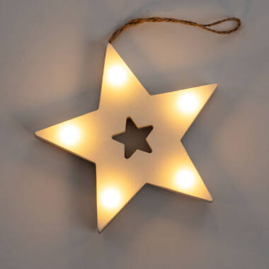 Image de Étoile Noël Décorative LED en Bois Sira