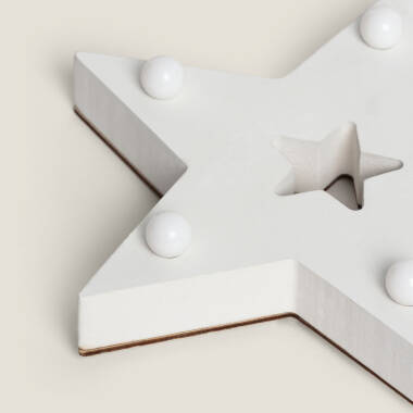 Image de Étoile Noël Décorative LED en Bois Sira