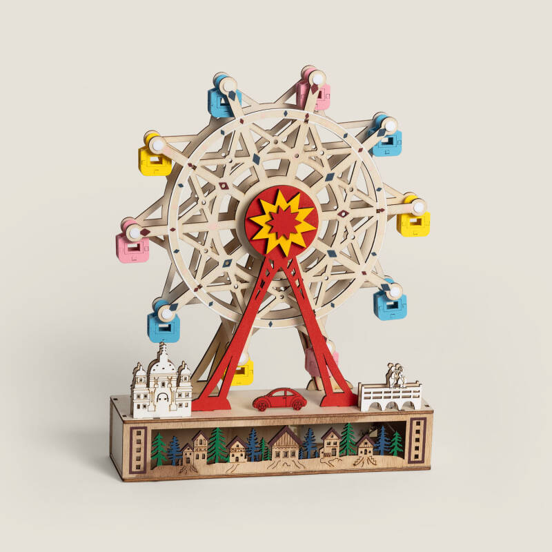 Bild von LED Dekoratives Weihnachtskarussell aus Holz Tivoli