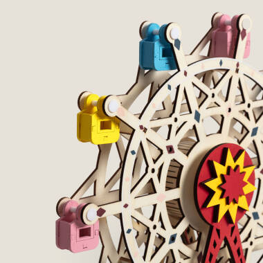 Bild von LED Dekoratives Weihnachtskarussell aus Holz Tivoli