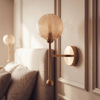 Wandlamp Metaal en Glas Abbie