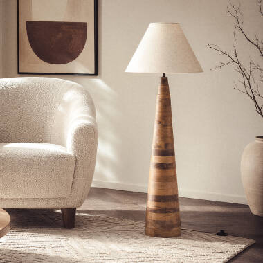 Obrázek Stojací Lampa ze Dřeva Zeil Rajesh ILUZZIA