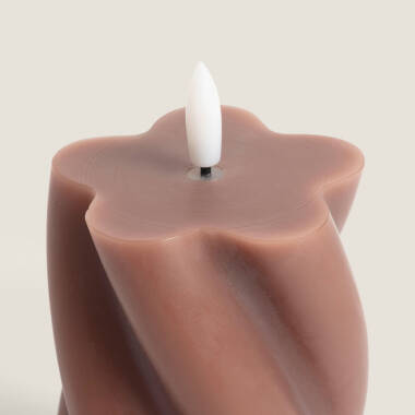 Afbeelding van LED waskaarsen set van 2 met golvend design Velia