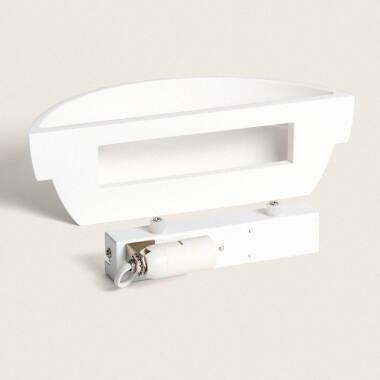 Afbeelding van Wandlamp Gips Riben Wit