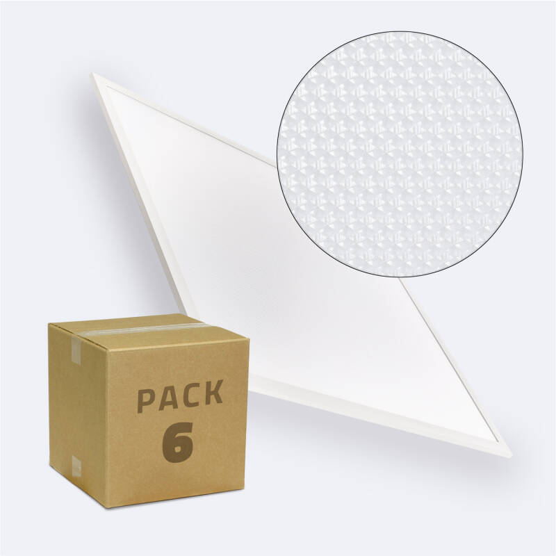 Bild von 6er Pack LED Panels 62x62 140lm/W 36W Mikroprismatisch UGR19 ohne Treiber