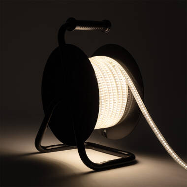 Ruban LED 220V avec Enrouleur de 25m 10 W/m 1000 lm/m IP65 pour Chantiers et Événements