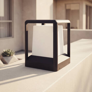 Image de Balise Extérieure E27 Muret Aluminium 21 cm INDO