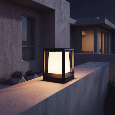 Image de Balise Extérieure E27 Muret Aluminium 21 cm INDO