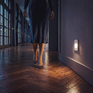 Bild von LED Wandeinbauleuchte 1.5 W mit PIR- und Dämmerungssensor Bark Weiß