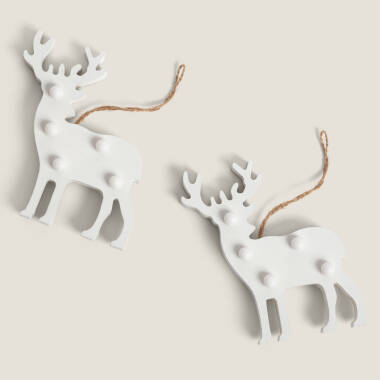 Image de Renne de Noël Décoratif LED en Bois Boréal