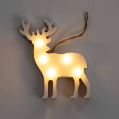 Image de Renne de Noël Décoratif LED en Bois Boréal