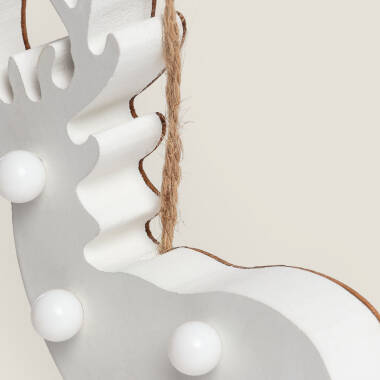 Image de Renne de Noël Décoratif LED en Bois Boréal