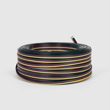 100m Role Plochý Elektrický Kabel 0.5mm² pro LED Pásky