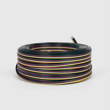 Rouleau 100m Gaine Câble Électrique Plat 0.5mm² pour Ruban LED